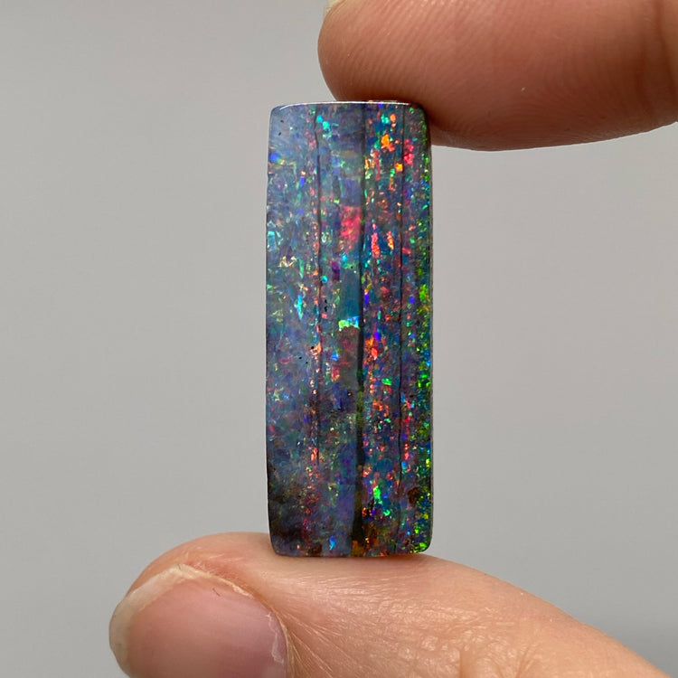 21.35 Ct rainbow stripes boulder opal