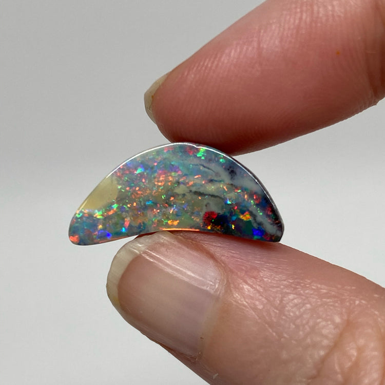 8.09 Ct crescent moon boulder opal