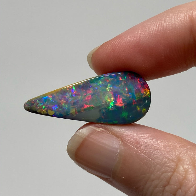 11.61 Ct top gem teardrop boulder opal
