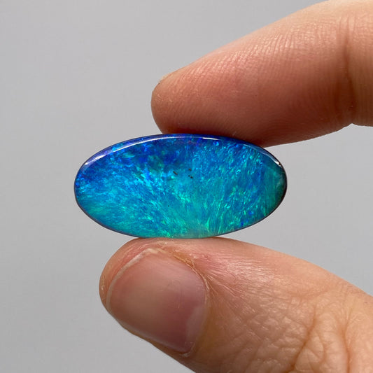 10.08 Ct green-blue oval boulder opal