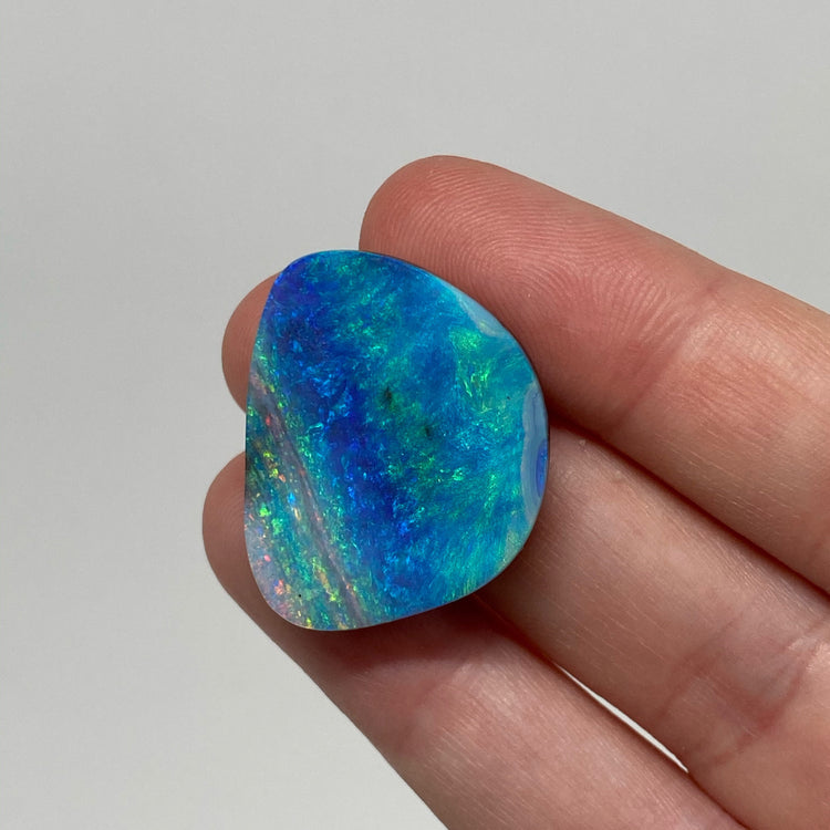 29.47 Ct free-form ocean tone boulder opal