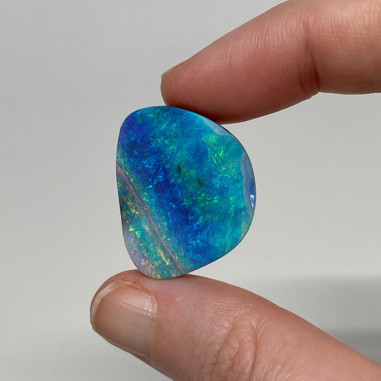 29.47 Ct free-form ocean tone boulder opal