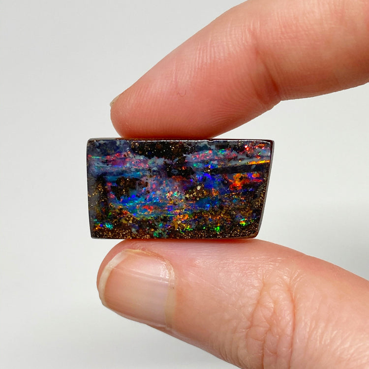 22.90 Ct rainbow matrix boulder opal