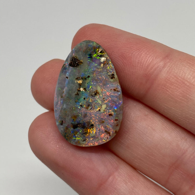 20.23 Ct pink, orange and green boulder opal