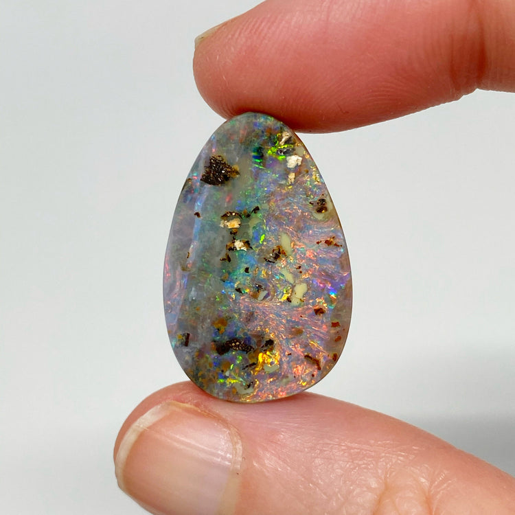 20.23 Ct pink, orange and green boulder opal