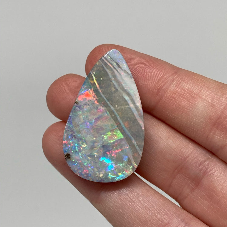 32.96 Ct large teardrop boulder opal