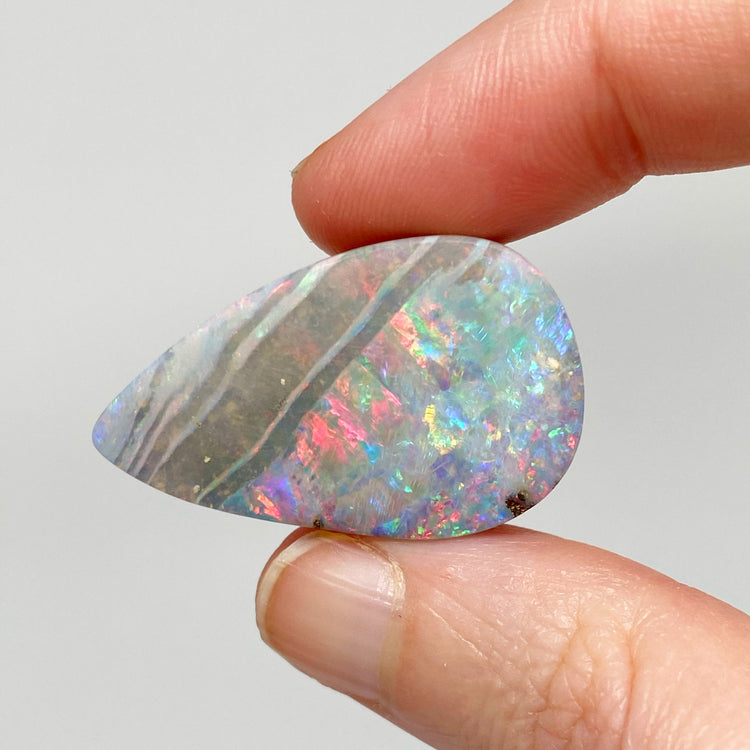 32.96 Ct large teardrop boulder opal