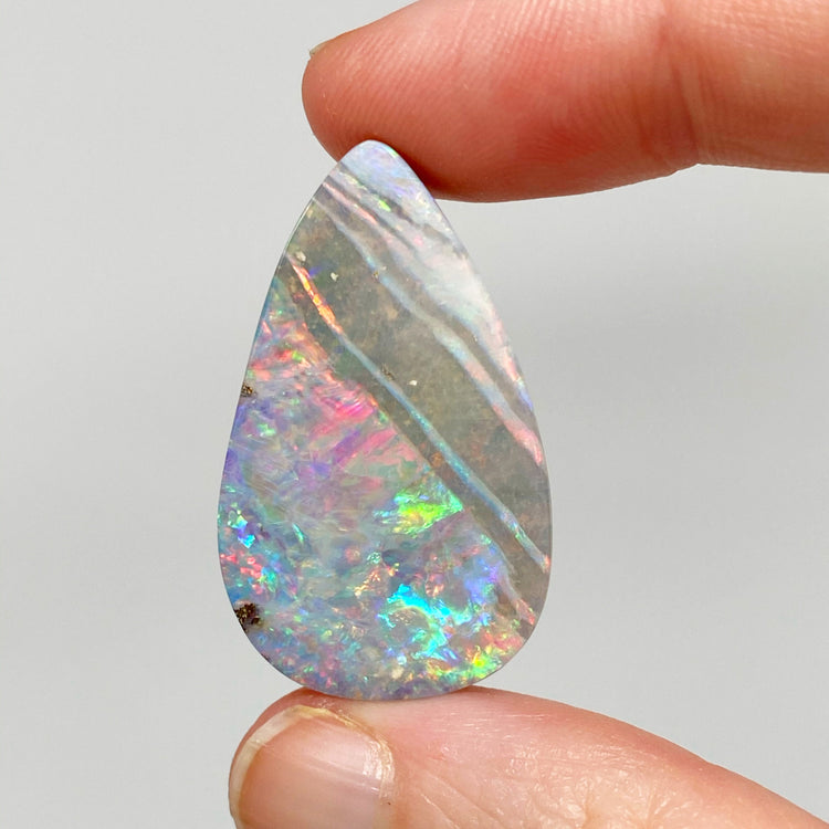 32.96 Ct large teardrop boulder opal