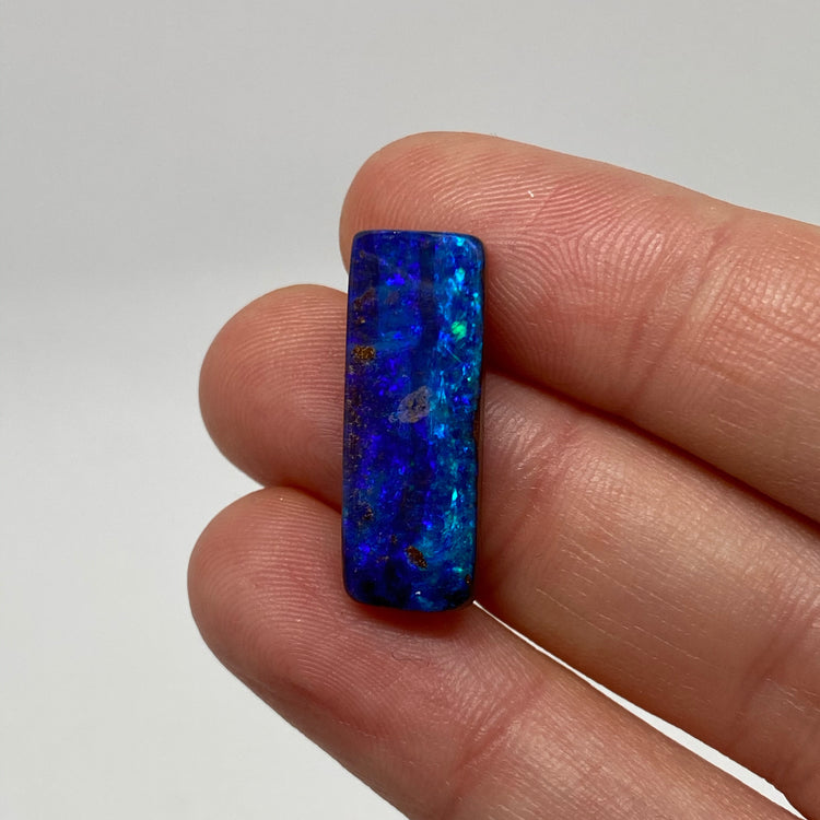 9.17 Ct blue rectangle boulder opal