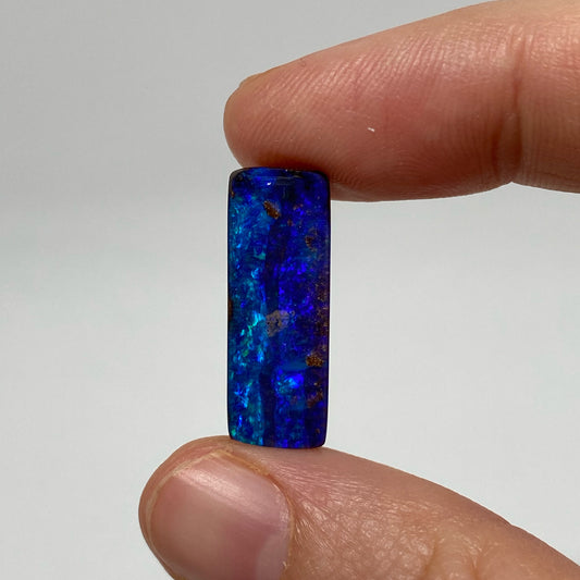 9.17 Ct blue rectangle boulder opal