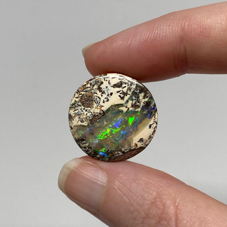 23.80 Ct round boulder opal pair